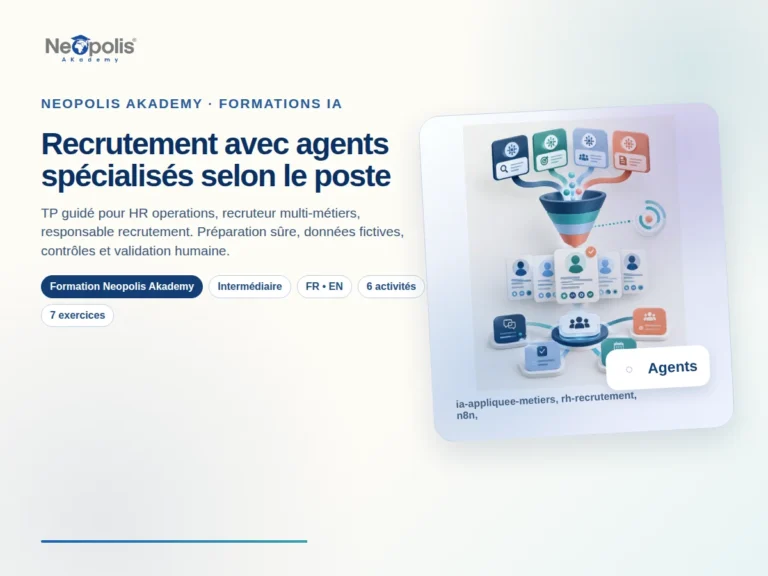Recrutement avec agents spécialisés selon le poste