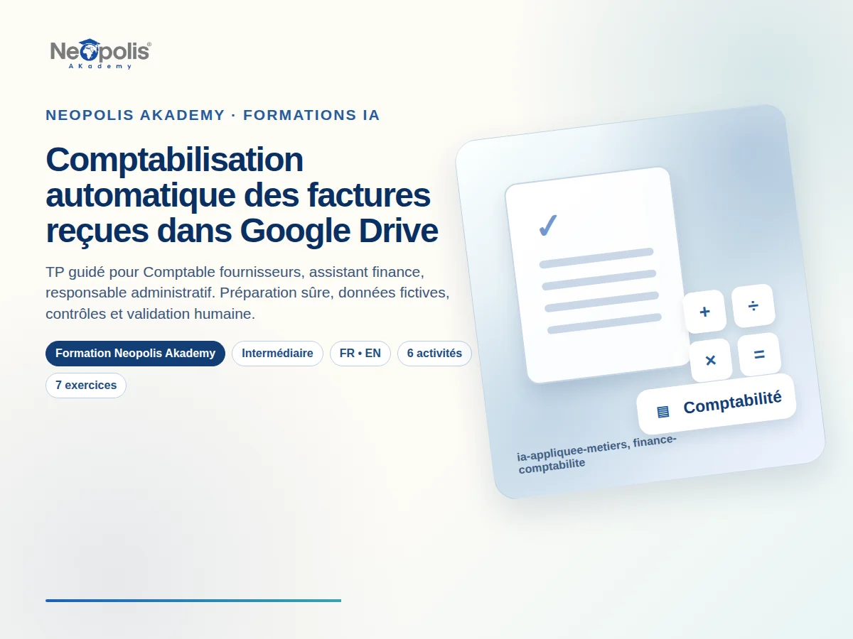 Comptabilisation automatique des factures reçues dans Google Drive