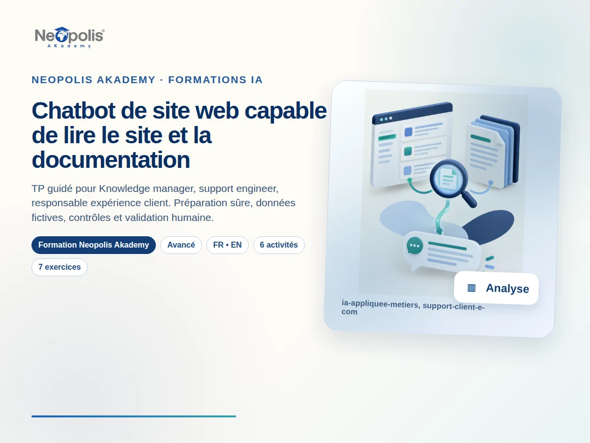 Chatbot de site web capable de lire le site et la documentation