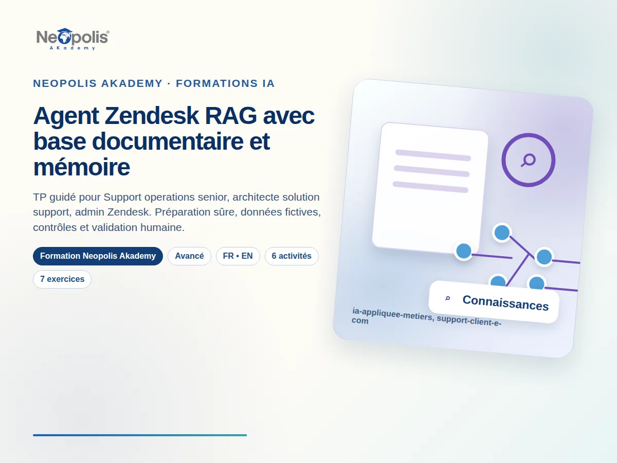 Agent Zendesk RAG avec base documentaire et mémoire