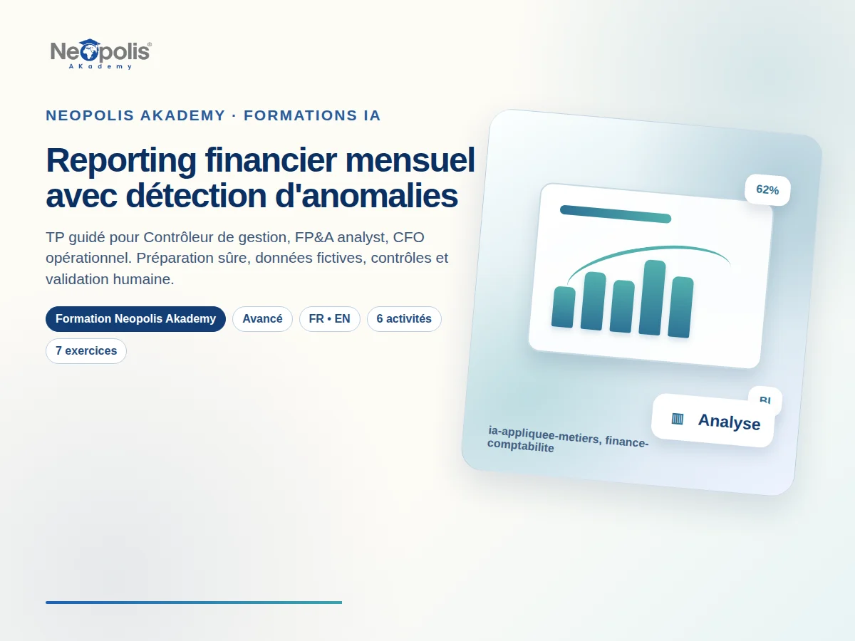 Reporting financier mensuel avec détection d'anomalies