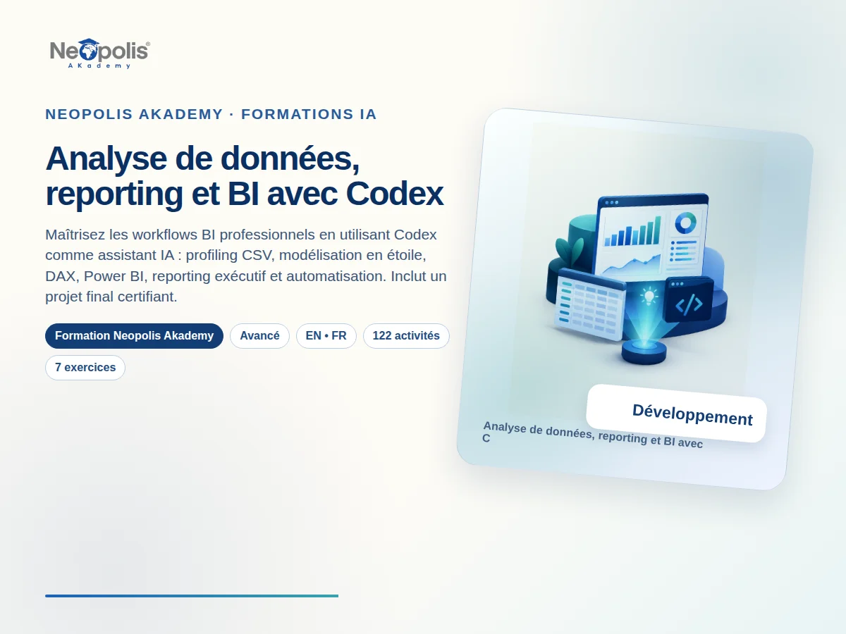 Analyse de données, reporting et BI avec Codex