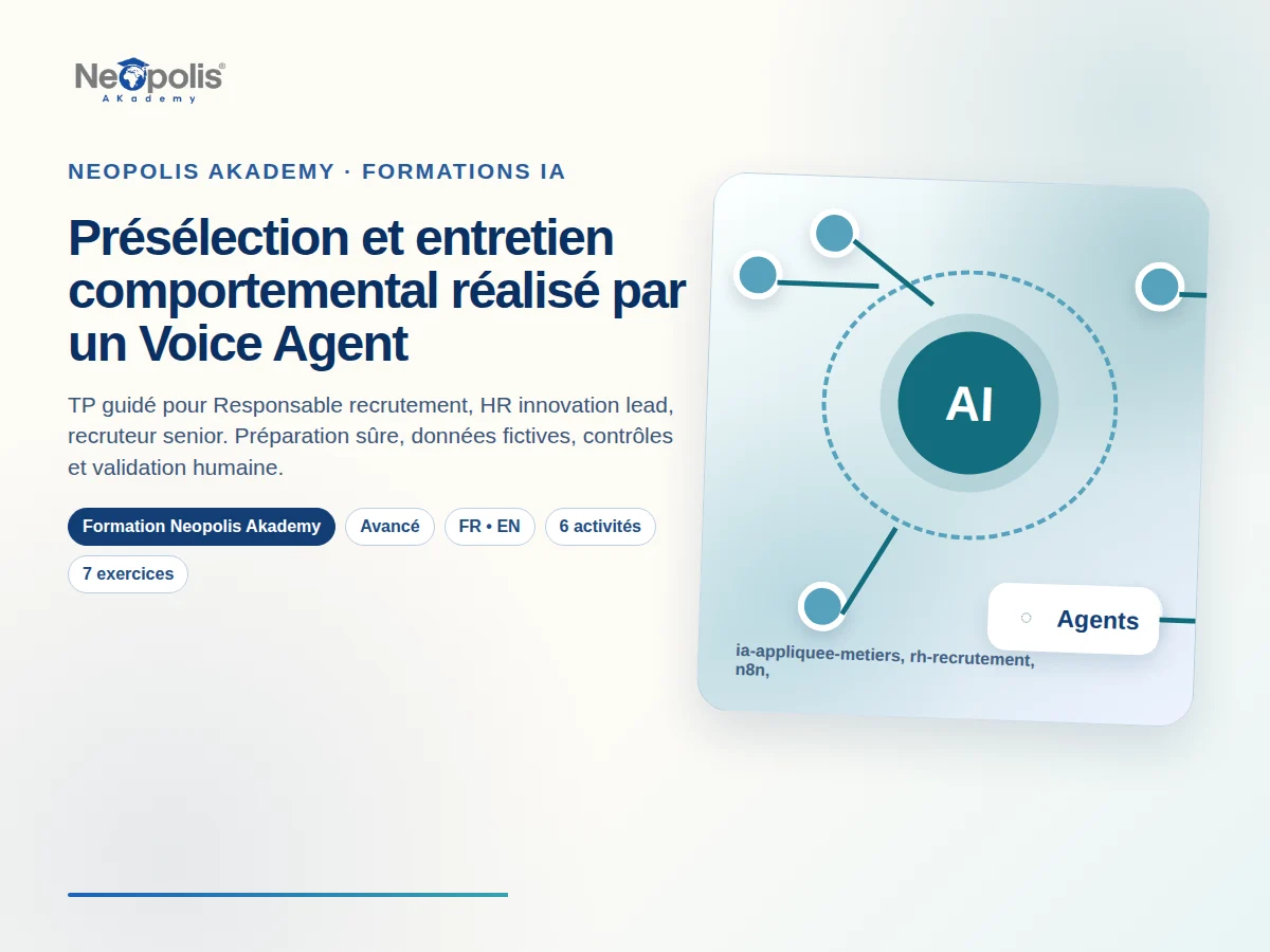 Présélection et entretien comportemental réalisé par un Voice Agent
