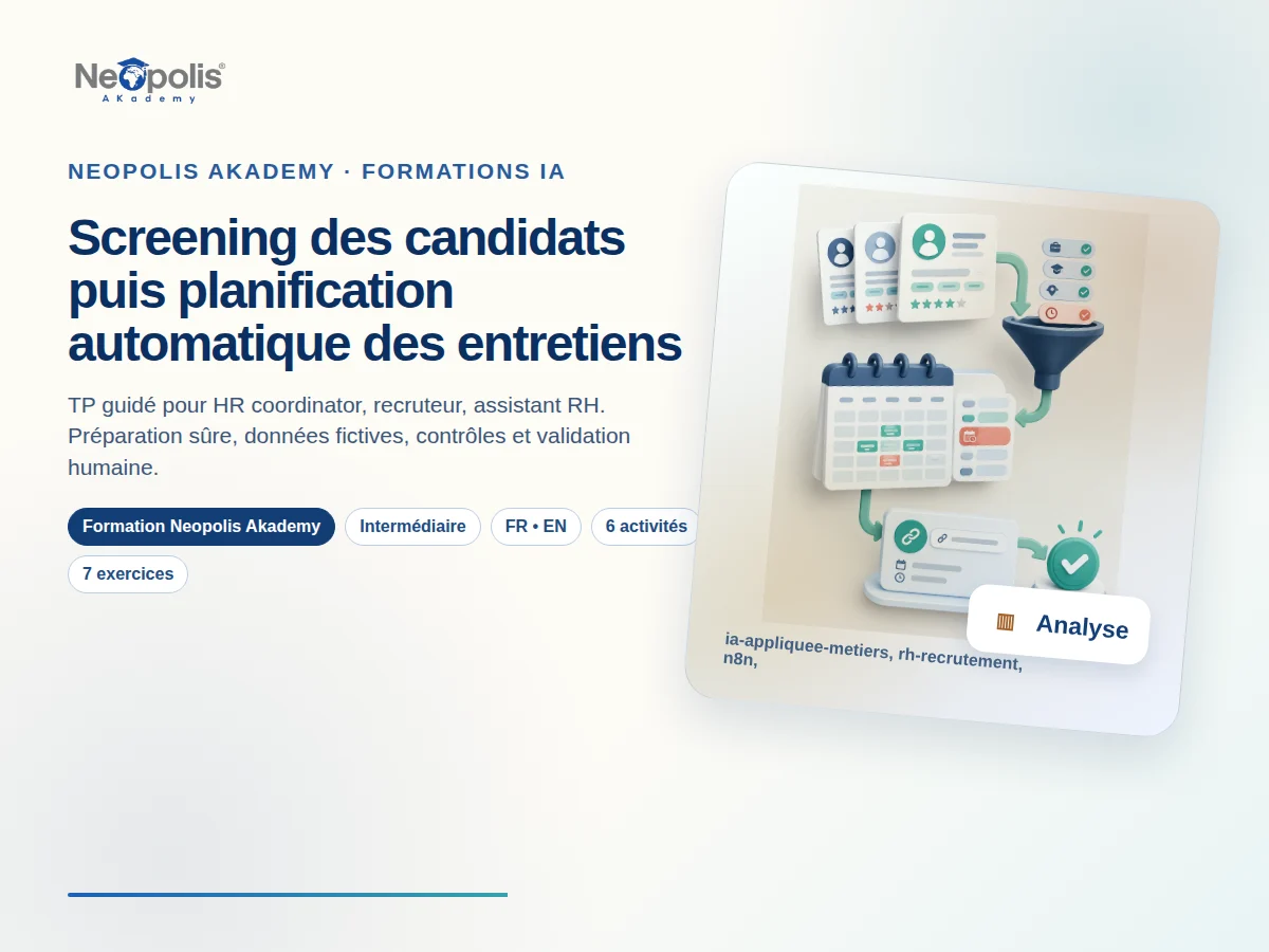 Screening des candidats puis planification automatique des entretiens