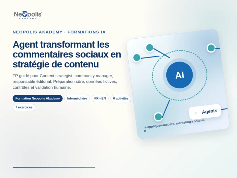 Agent transformant les commentaires sociaux en stratégie de contenu