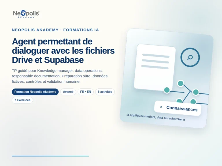 Agent permettant de dialoguer avec les fichiers Drive et Supabase