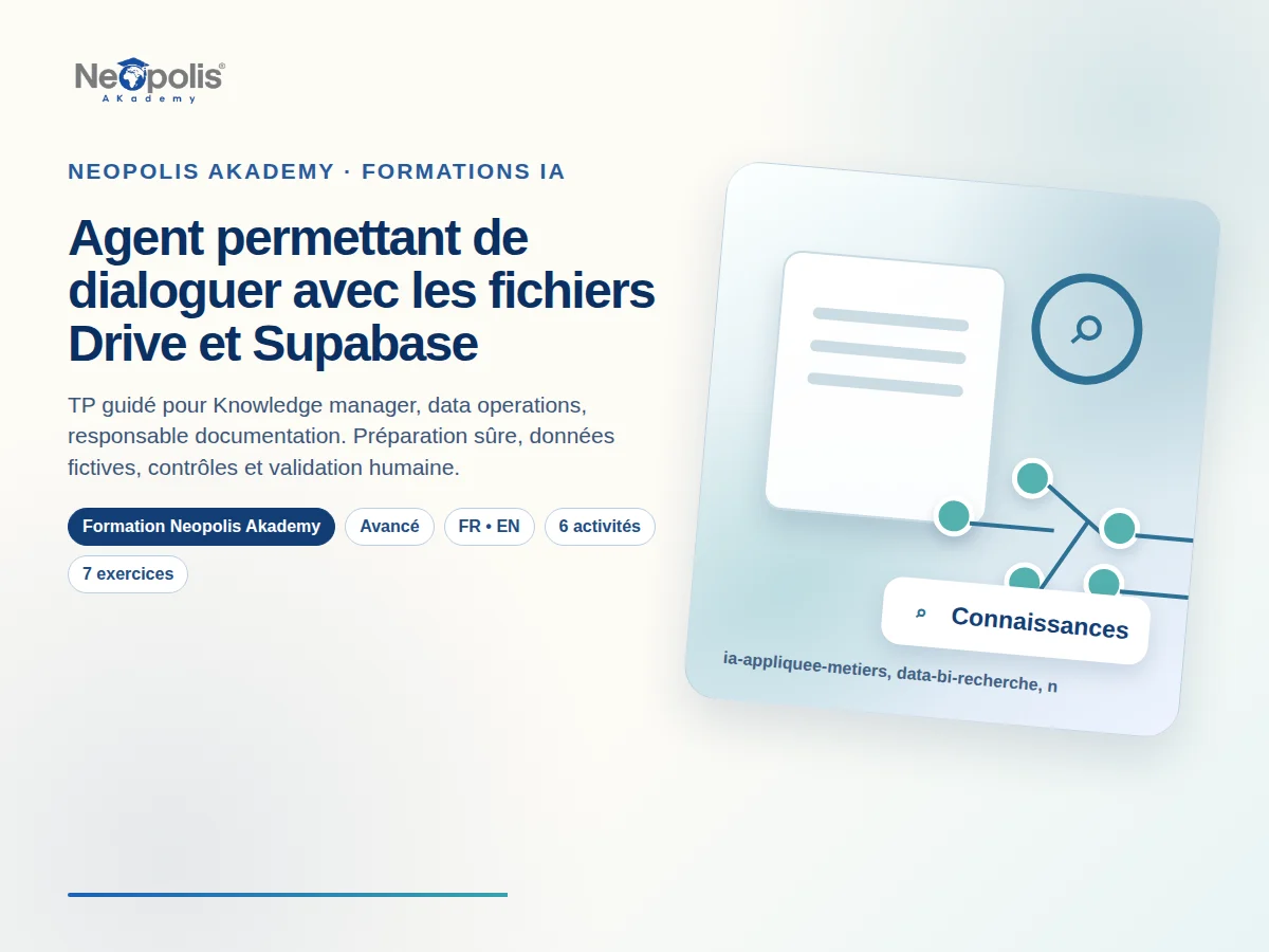 Agent permettant de dialoguer avec les fichiers Drive et Supabase